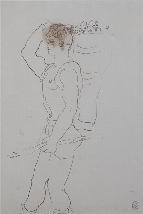 § Jean Cocteau (1889-1963) Vendageur, 11.5 x 8in.
